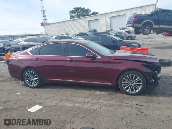 2015 Hyundai Genesis 3.8L with VIN KMHGN4JE0FU043557, listed as a IAAI auction lot 41599737 with 97,815 mi miles. Bid and sale history available at carsss.com. Image 14.