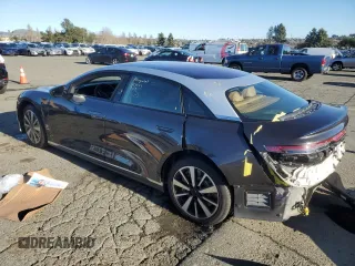 2023 Lucid Air Touring with VIN 50EA1TEA3PA004466, listed as a Copart auction lot 44249695 with 0 mi miles and Salvage Title. Bid and sale history available at carsss.com. Image 2.
