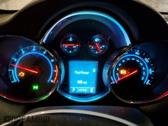 2011 Chevrolet Cruze LTZ with VIN 1G1PH5S94B7195538, listed as a Copart auction lot 49722775 with 226,946 mi miles and Salvage Title. Bid and sale history available at DreamBid. Image 9.