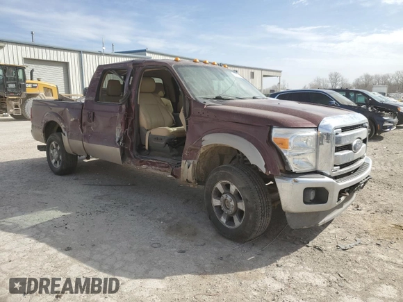 2013 Ford F-250 XL with VIN 1FT7W2BT3DEA28724, listed as a Copart auction lot 47623275 with 128,769 mi miles and Salvage title. Bid and sale history available at DreamBid. Image 4.