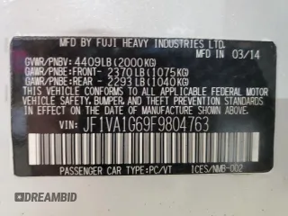 2015 Subaru WRX Limited с VIN JF1VA1G69F9804763, выставлен на аукционе Copart как лот 63656955 с пробегом 151 713 миль миль и Чистый • Clean title. История ставок и продаж доступна на DreamBid. Изображение 12.