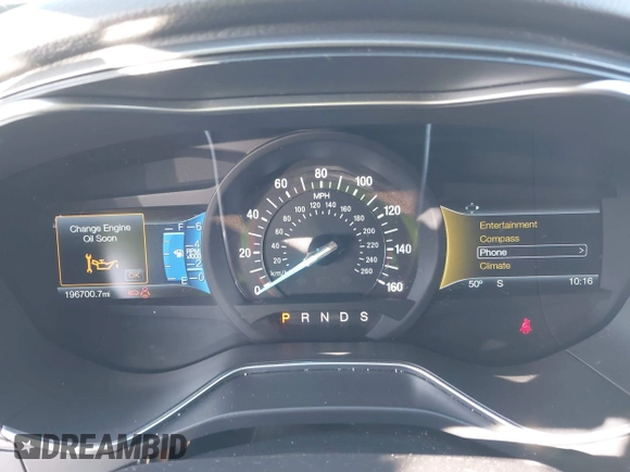 2016 Ford Fusion Titanium with VIN 3FA6P0K9XGR152837, listed as a IAAI auction lot 41647436 with 196,700 mi miles. Bid and sale history available at carsss.com. Image 7.