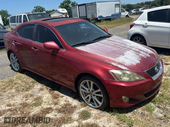 2006 Lexus IS 350 with VIN JTHBE262165001506, listed as a Copart auction lot 55529355 with 213,188 mi miles and Clean Title. Bid and sale history available at DreamBid. Image 1.