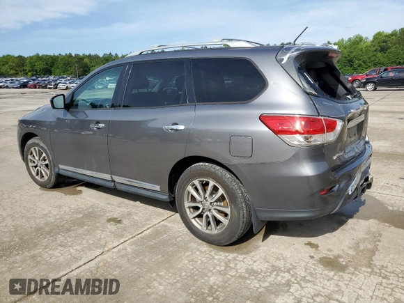 2015 Nissan Pathfinder SL with VIN 5N1AR2MNXFC677846, listed as a Copart auction lot 56226225 with 105,108 mi miles and Salvage title. Bid and sale history available at DreamBid. Image 2.