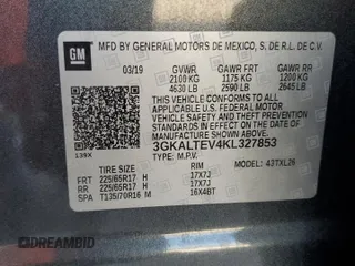 2019 GMC Terrain SLE with VIN 3GKALTEV4KL327853, listed as a Copart auction lot 69813064 with 80,604 mi miles and Salvage Title. Bid and sale history available at DreamBid. Image 13.