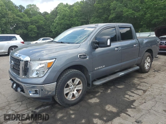 2017 Nissan Titan Platinum Reserve z VIN 1N6AA1E56HN571502, wystawiony jako Copart lot #56751155 z przebiegiem 105 017 mil mil oraz Szkoda całkowita • Salvage title. Historia ofert i sprzedaży dostępna na DreamBid. Obrazek 1.