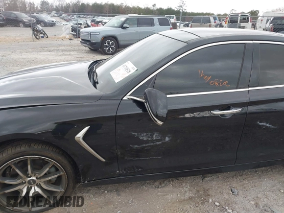 2019 Genesis G70 Advanced with VIN KMTG44LA0KU038176, listed as a IAAI auction lot 41718528 with 85,728 mi miles and . Bid and sale history available at DreamBid. Image 17.