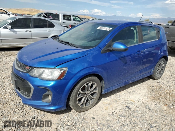 2018 Chevrolet Sonic LT with VIN 1G1JD6SB1J4115929, listed as a Copart auction lot 68690124 with 98,532 mi miles and Salvage title. Bid and sale history available at DreamBid. Image 1.