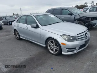 2012 Mercedes-Benz C-Class C 250 Sport with VIN WDDGF4HB4CR199148, listed as a IAAI auction lot 41891233 with 1 mi miles. Bid and sale history available at carsss.com. Image 1.