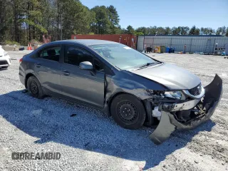 2013 Honda Civic LX with VIN 19XFB2F56DE052569, listed as a Copart auction lot 48957345 with 194,649 mi miles and Salvage Title. Bid and sale history available at DreamBid. Image 4.