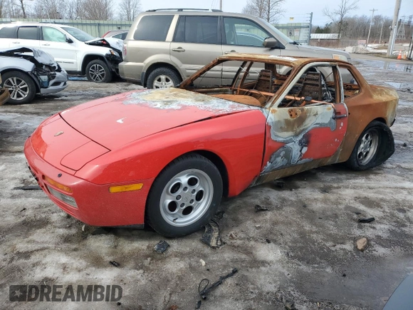 1986 Porsche 944 z VIN WP0AA0958GN152718, wystawiony jako Copart lot #49056775 z przebiegiem Nie podano mil oraz Szkoda całkowita • Salvage title. Historia ofert i sprzedaży dostępna na DreamBid. Obrazek 1.