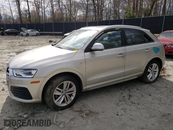 2018 Audi Q3 Premium with VIN WA1ECCFS5JR003572, listed as a Copart auction lot 51213445 with 28,839 mi miles and Salvage Title. Bid and sale history available at carsss.com. Image 1.
