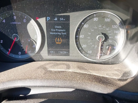 2019 Hyundai Sonata Sport with VIN 5NPE34AFXKH736229, listed as a IAAI auction lot 41355059 with 116,236 mi miles. Bid and sale history available at carsss.com. Image 15.