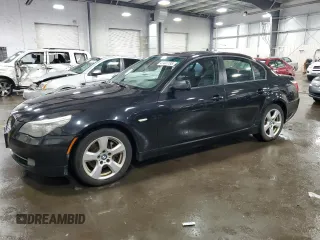 2008 BMW 5 Series 535xi with VIN WBANV935X8CW55292, listed as a Copart auction lot 47441195 with 141,876 mi miles and Salvage Title. Bid and sale history available at carsss.com. Image 1.