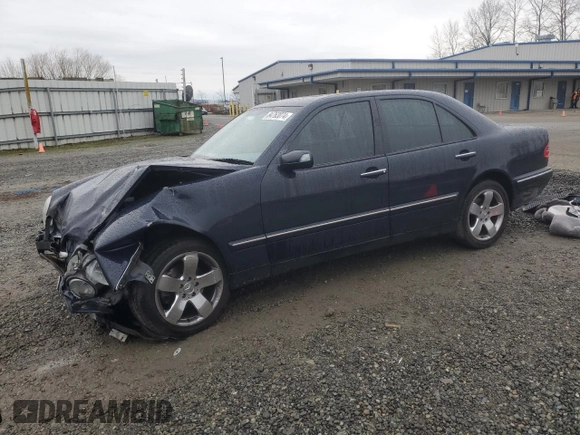 2002 Mercedes-Benz E-Class with VIN WDBJF82J62X063720, listed as a Copart auction lot 84763074 with 0 mi miles and Salvage Title. Bid and sale history available at carsss.com. Image 1.