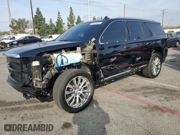 2023 GMC Yukon Denali with VIN 1GKS2DKLXPR533906, listed as a Copart auction lot 43274954 with 658 mi miles. Bid and sale history available at carsss.com. Image 1.