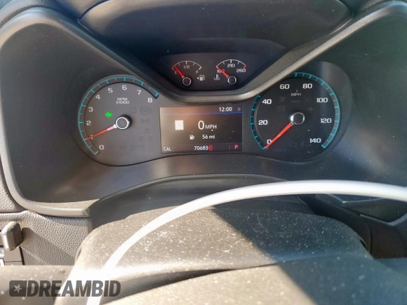 2020 Chevrolet Colorado 4WD ZR2 with VIN 1GCGTEEN6L1104160, listed as a Copart auction lot 56140705 with 70,683 mi miles and Salvage title. Bid and sale history available at DreamBid. Image 9.
