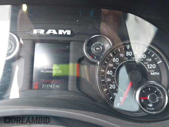 2024 Ram 2500 Big Horn with VIN 3C6UR5DL9RG343480, listed as a IAAI auction lot 42425281 with 21,374 mi miles and . Bid and sale history available at DreamBid. Image 7.