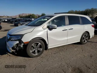 2020 Honda Odyssey Touring with VIN 5FNRL6H8XLB007622, listed as a Copart auction lot 76297494 with 83,452 mi miles and Salvage Title. Bid and sale history available at DreamBid. Image 1.