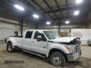 2016 Ford F-350 Lariat with VIN 1FT8W3DT2GEB60272, listed as a Copart auction lot 47916175 with 119,530 mi miles and Salvage title. Bid and sale history available at DreamBid. Image 4.