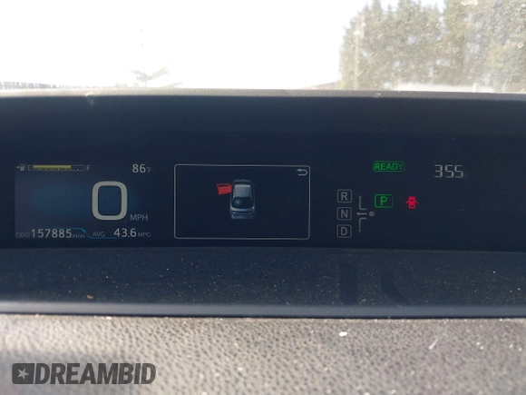 2016 Toyota Prius Two with VIN JTDKBRFU6G3510041, listed as a IAAI auction lot 42031473 with 157,885 mi miles. Bid and sale history available at carsss.com. Image 7.