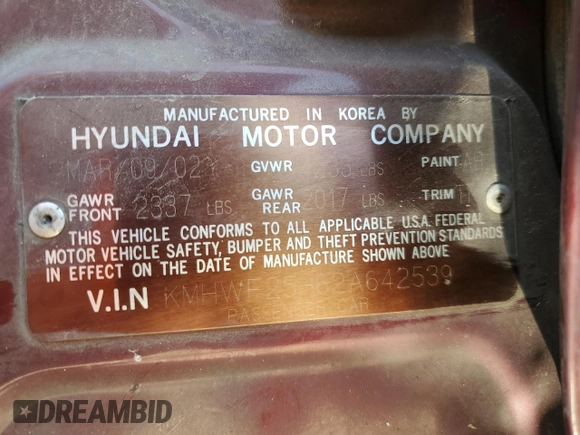 2002 Hyundai Sonata with VIN KMHWF25H62A642539, listed as a Copart auction lot 88089735 with 163,679 mi miles and Salvage Title. Bid and sale history available at carsss.com. Image 14.