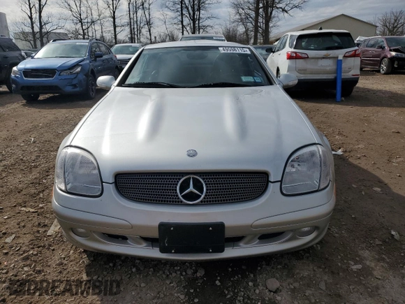 2003 Mercedes-Benz SLK 320 with VIN WDBKK65F83F290023, listed as a Copart auction lot 49598115 with 26,196 mi miles and Salvage title. Bid and sale history available at DreamBid. Image 5.