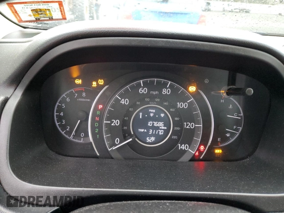 2014 Honda CR-V LX with VIN 5J6RM4H35EL111192, listed as a Copart auction lot 51778875 with 107,686 mi miles and Salvage Title. Bid and sale history available at carsss.com. Image 9.