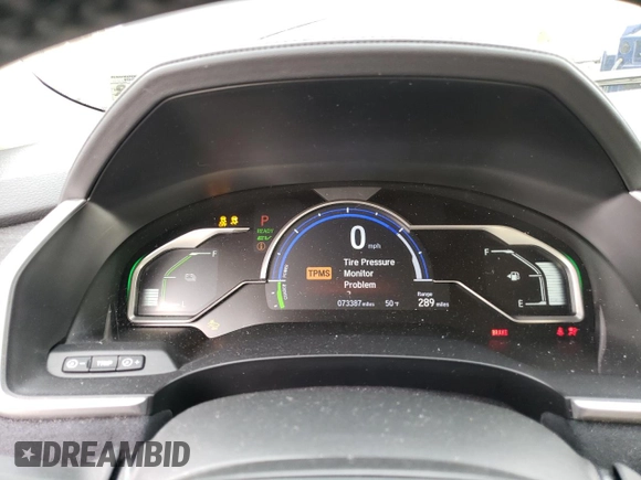2018 Honda Clarity Plug-In Hybrid Touring with VIN JHMZC5F36JC019681, listed as a Copart auction lot 78061673 with 73,387 mi miles. Bid and sale history available at carsss.com. Image 9.