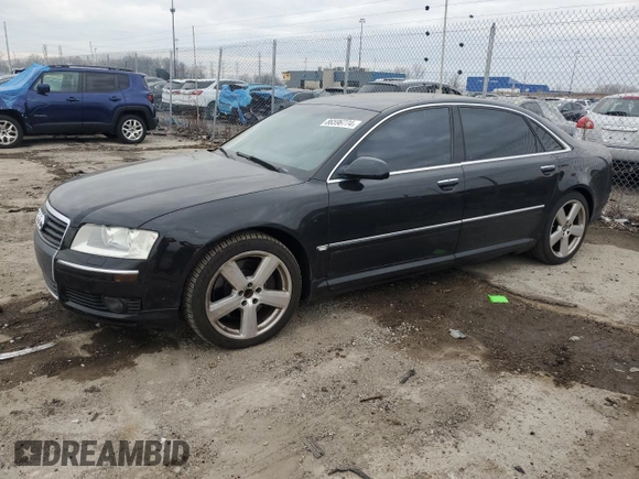 2005 Audi A8 L with VIN WAUML44E65N016605, listed as a Copart auction lot 86596774 with 161,385 mi miles and Clean Title. Bid and sale history available at carsss.com. Image 1.
