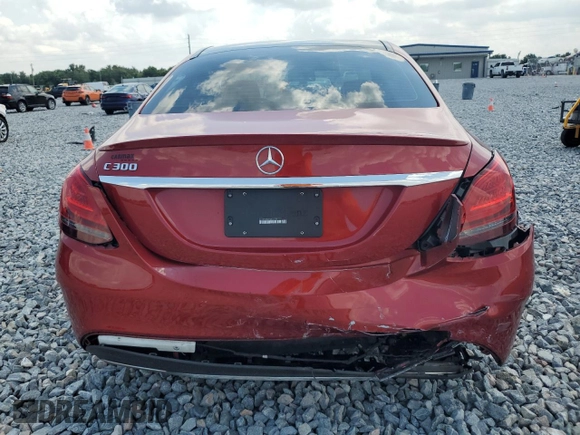 2019 Mercedes-Benz C 300 with VIN 55SWF8DB7KU317733, listed as a Copart auction lot 55562235 with 39,884 mi miles and Non repairable. Bid and sale history available at DreamBid. Image 6.