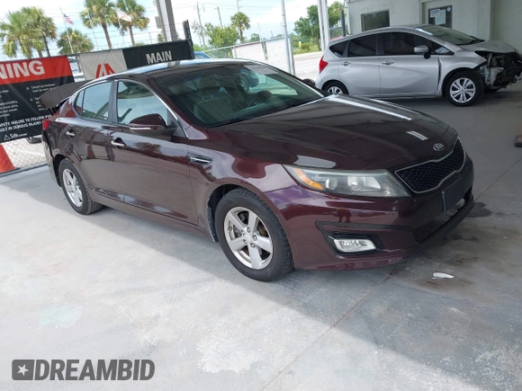 2015 Kia Optima LX with VIN 5XXGM4A72FG429346, listed as a IAAI auction lot 42638168 with 153,069 mi miles and . Bid and sale history available at DreamBid. Image 1.