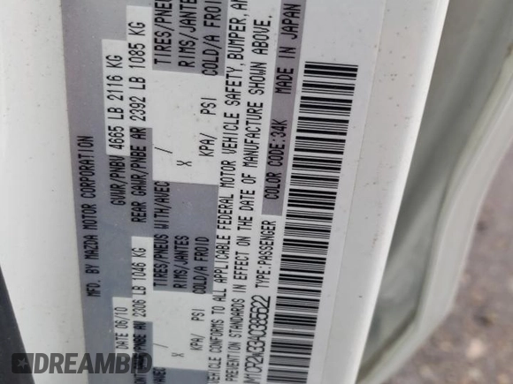 2010 Mazda 5 Sport z VIN JM1CR2W33A0385622, wystawiony jako Copart lot #47194125 z przebiegiem 165 721 mil mil oraz Szkoda całkowita • Salvage title. Historia ofert i sprzedaży dostępna na DreamBid. Obrazek 13.