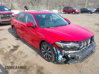 2023 Honda Civic Sedan EX with VIN 2HGFE1F79PH325484, listed as a IAAI auction lot 41793614 with 7,085 mi miles. Bid and sale history available at carsss.com. Image 1.