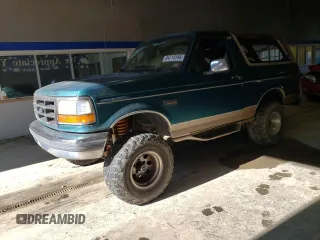 1996 Ford Bronco Custom with VIN 1FMEU15H6TLA69143, listed as a Copart auction lot 84719144 with 0 mi miles and Non Repairable. Bid and sale history available at carsss.com. Image 1.