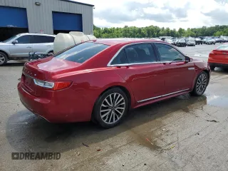 2017 Lincoln Continental Select with VIN 1LN6L9TK0H5629559, listed as a Copart auction lot 61366205 with 69,409 mi miles and Salvage title. Bid and sale history available at DreamBid. Image 3.