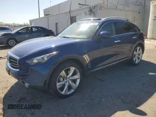2013 Infiniti FX with VIN JN8BS1MW4DM100158, listed as a Copart auction lot 52123965 with 52,910 mi miles and Salvage Title. Bid and sale history available at DreamBid. Image 1.
