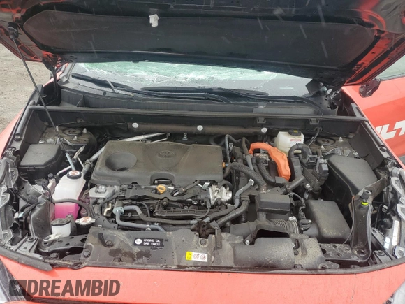 2023 Toyota RAV4 Hybrid LE with VIN 4T3LWRFV8PU098106, listed as a Copart auction lot 57988765 with 17,580 mi miles and Salvage title. Bid and sale history available at DreamBid. Image 12.
