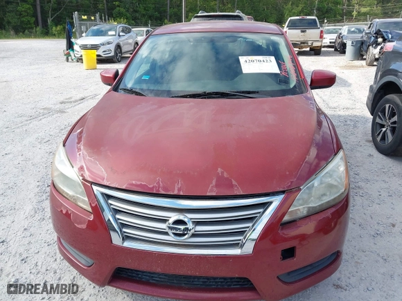 2014 Nissan Sentra SV with VIN 3N1AB7AP9EL643379, listed as a IAAI auction lot 42070423 with 147,949 mi miles. Bid and sale history available at carsss.com. Image 6.