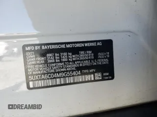2021 BMW X5 xDrive45e with VIN 5UXTA6C04M9G55404, listed as a Copart auction lot 47466525 with 0 mi miles and Salvage Title. Bid and sale history available at carsss.com. Image 13.