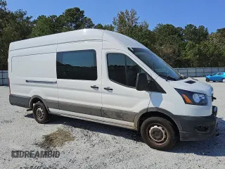 2023 Ford Transit Cargo with VIN 1FTBR3X82PKA82517, listed as a Copart auction lot 75703934 with 34,304 mi miles and Clean Title. Bid and sale history available at DreamBid. Image 4.