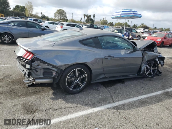 2025 Ford Mustang EcoBoost with VIN 1FA6P8TH4S5103973, listed as a Copart auction lot 47644795 with 670 mi miles and Salvage Title. Bid and sale history available at carsss.com. Image 3.