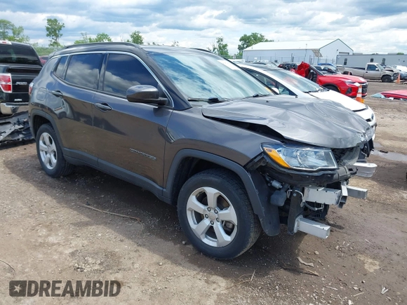2018 Jeep Compass Latitude with VIN 3C4NJDBB5JT355582, listed as a IAAI auction lot 42351818 with 75,324 mi miles and . Bid and sale history available at DreamBid. Image 1.