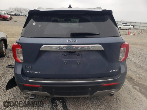 2021 Ford Explorer Limited with VIN 1FMSK8FH6MGB94556, listed as a Copart auction lot 43519775 with 43,381 mi miles and Salvage Title. Bid and sale history available at carsss.com. Image 6.