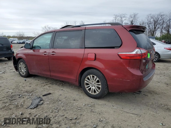 2016 Toyota Sienna XLE with VIN 5TDYK3DC7GS718168, listed as a Copart auction lot 51517495 with 146,421 mi miles and Salvage Title. Bid and sale history available at carsss.com. Image 2.