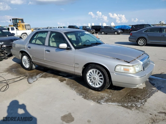 2010 Mercury Grand Marquis LS with VIN 2MEBM7FV0AX602472, listed as a Copart auction lot 72833864 with 73,376 mi miles and Salvage Title. Bid and sale history available at carsss.com. Image 4.