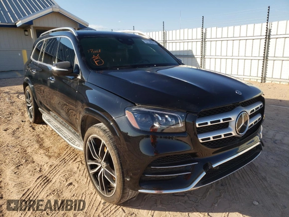 2020 Mercedes-Benz GLS with VIN 4JGFF8GE2LA167222, listed as a Copart auction lot 60885182 with 40,220 mi miles. Bid and sale history available at carsss.com. Image 1.