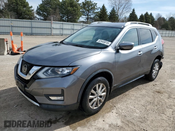 2017 Nissan Rogue SV with VIN KNMAT2MV5HP573539, listed as a Copart auction lot 52445815 with 98,804 mi miles and Salvage Title. Bid and sale history available at carsss.com. Image 1.