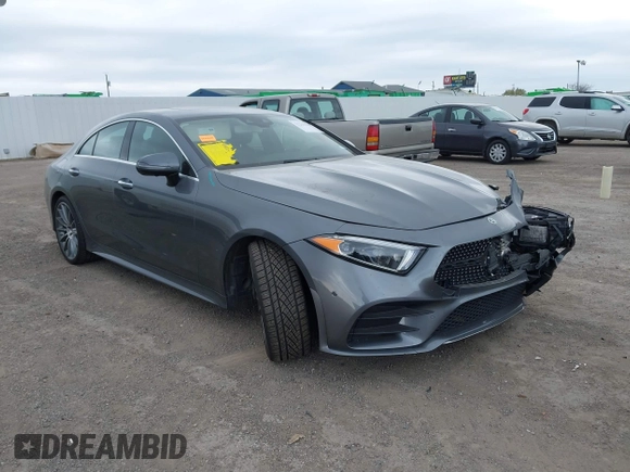 2020 Mercedes-Benz CLS with VIN W1K2J5JB5LA075199, listed as a IAAI auction lot 41243163 with 20,947 mi miles. Bid and sale history available at carsss.com. Image 1.