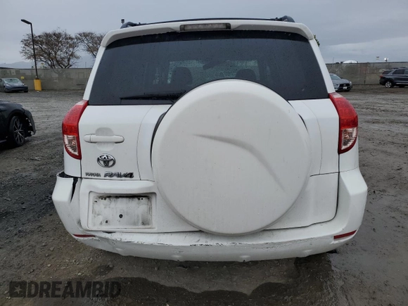 2008 Toyota RAV4 with VIN JTMZD33V986075082, listed as a Copart auction lot 48546195 with 0 mi miles and Salvage Title. Bid and sale history available at carsss.com. Image 6.
